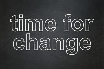 Image showing Time for Change on chalkboard background