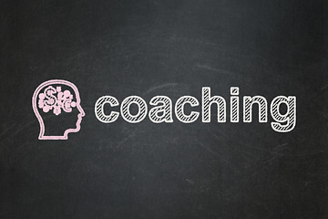 Image showing Education concept: Head With Finance Symbol and Coaching