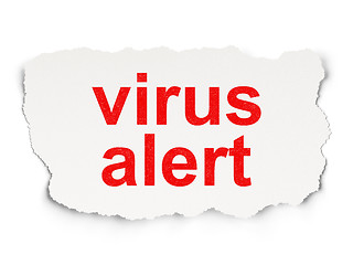 Image showing Security concept: Virus Alert on Paper background