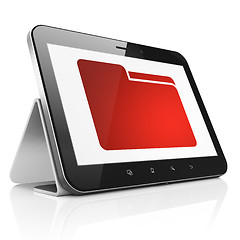 Image showing Finance concept: Folder on tablet pc computer