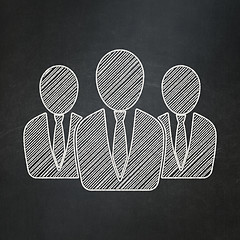 Image showing Finance concept: Business People on chalkboard background