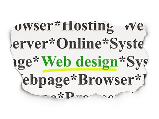 Image showing Web Design on Paper background