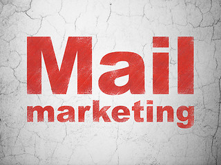 Image showing Advertising concept: Mail Marketing on wall background