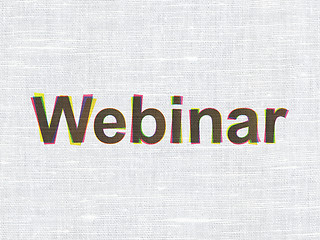 Image showing Education concept: Webinar on fabric texture background