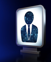 Image showing Finance concept: Business Man on billboard background