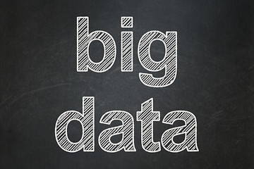 Image showing Information concept: Big Data on chalkboard background