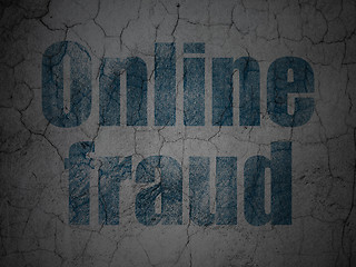 Image showing Protection concept: Online Fraud on grunge wall background