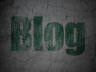Image showing Web development concept: Blog on grunge wall background