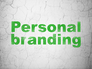 Image showing Marketing concept: Personal Branding on wall background