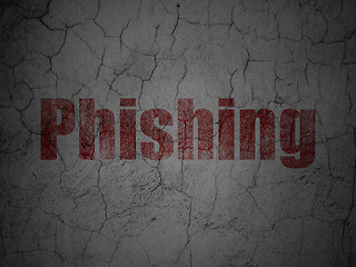 Image showing Privacy concept: Phishing on grunge wall background