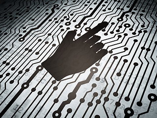 Image showing Marketing concept: circuit board with Mouse Cursor