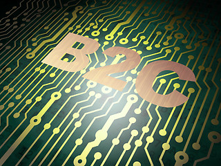 Image showing Business concept: circuit board with B2c
