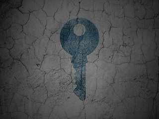 Image showing Safety concept: Key on grunge wall background