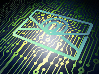 Image showing Business concept: circuit board with Email