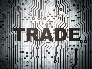 Image showing Finance concept: circuit board with Trade