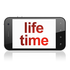 Image showing Timeline concept: Life Time on smartphone