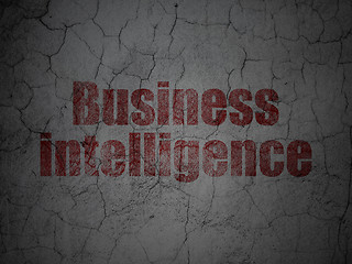 Image showing Business concept: Business Intelligence on grunge background