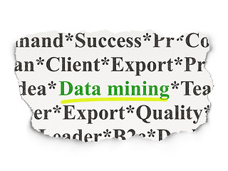 Image showing Data Mining on Paper background