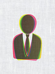 Image showing News concept: Business Man on fabric texture background