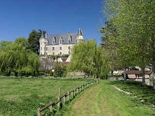 Image showing Montresor castle and village, Indrois valley, France