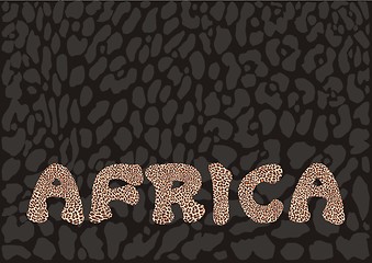 Image showing Inscription Africa with leopard camouflage