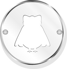 Image showing Owl web icon button isolated on white