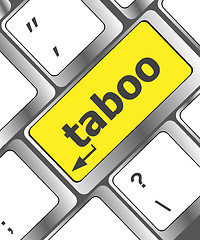 Image showing Computer keys spell out the word taboo