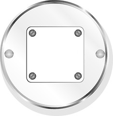 Image showing glossy empty speech bubble web button icon