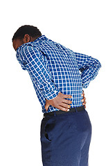 Image showing Black man with backache.