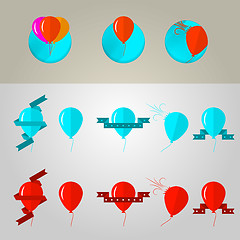 Image showing Illustration of balloons