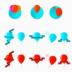 Image showing Illustration of balloons