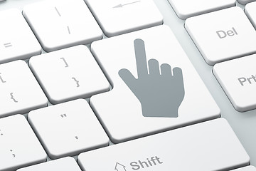 Image showing Web development concept: Mouse Cursor on keyboard background