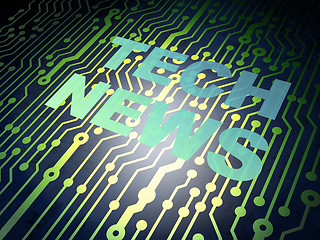 Image showing News concept: circuit board with Tech News