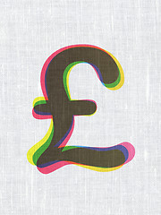 Image showing Currency concept: Pound on fabric texture background