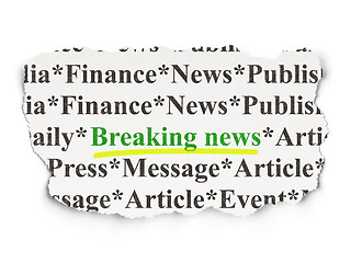 Image showing News concept: Breaking News on Paper background