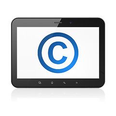 Image showing Law concept: Copyright on tablet pc computer