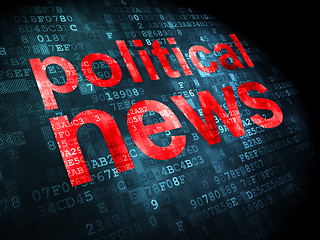 Image showing News concept: Political News on digital background