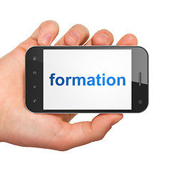 Image showing Education concept: Formation on smartphone