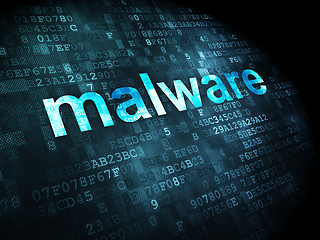 Image showing Privacy concept: Malware on digital background