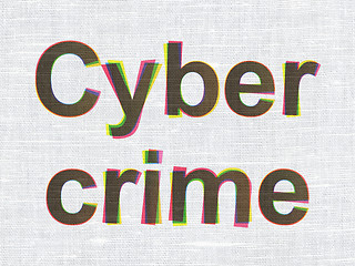 Image showing Security concept: Cyber Crime on fabric texture background