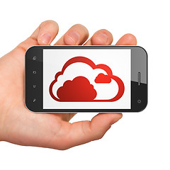 Image showing Cloud technology concept: Cloud on smartphone