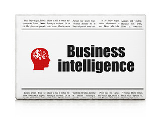 Image showing Business news concept: newspaper with Business Intelligence
