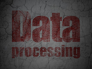 Image showing Data concept: Data Processing on grunge wall background