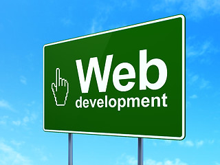 Image showing Web development concept: Web Development and Mouse Cursor