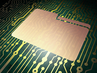 Image showing Finance concept: circuit board with Folder
