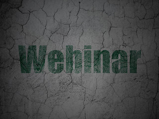 Image showing Education concept: Webinar on grunge wall background