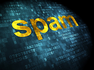 Image showing Protection concept: Spam on digital background