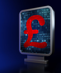 Image showing Currency concept: Pound on billboard background