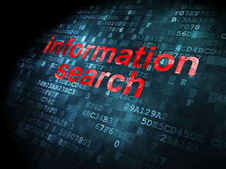 Image showing Information concept: Information Search on digital background