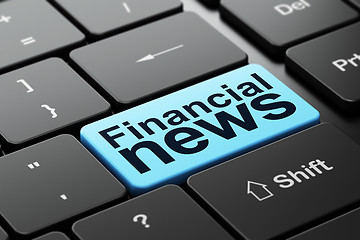 Image showing News concept: Financial News on computer keyboard background